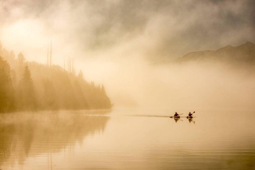 Kayaking on Crooked Lake/Destination BC/Michael Bednar