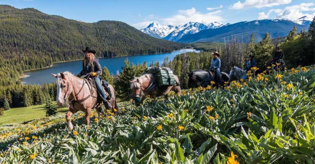 Horseback riding in the Chilcotin.