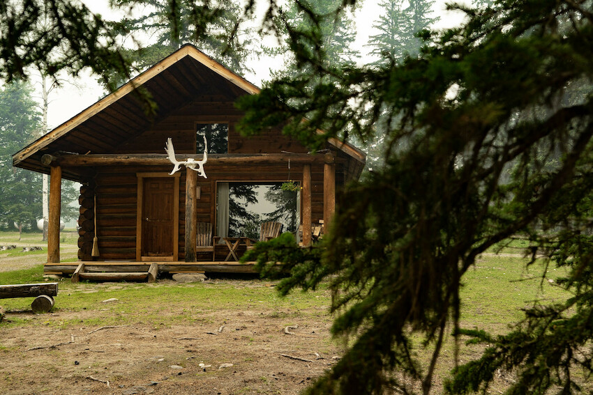Cabin in the woods.