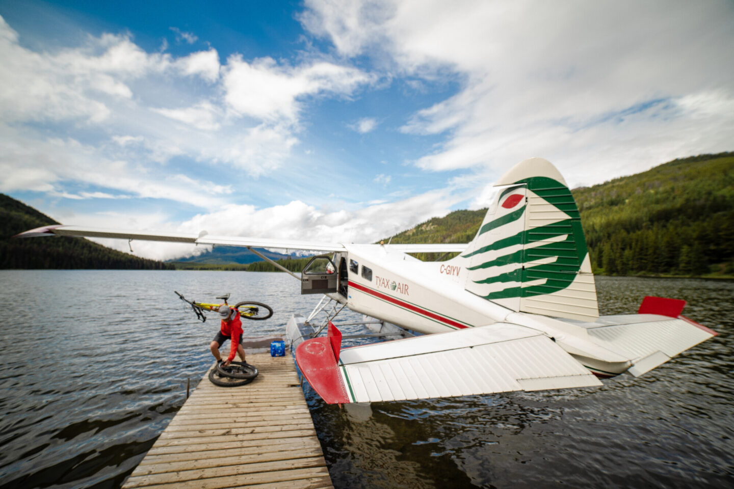 Floatplane on a lake