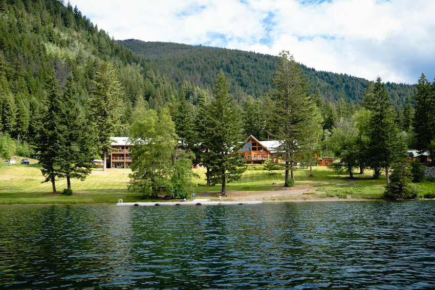Cabin on a lake.